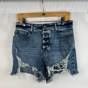 Good American High-Rise Denim Shorts